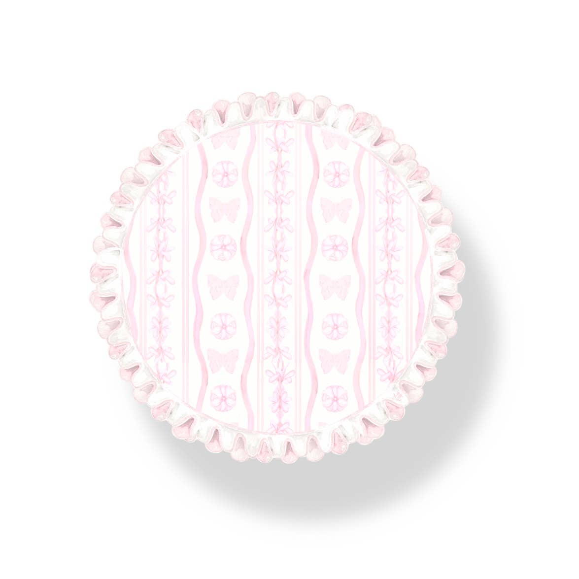 Acrylic Pink & White Coaster