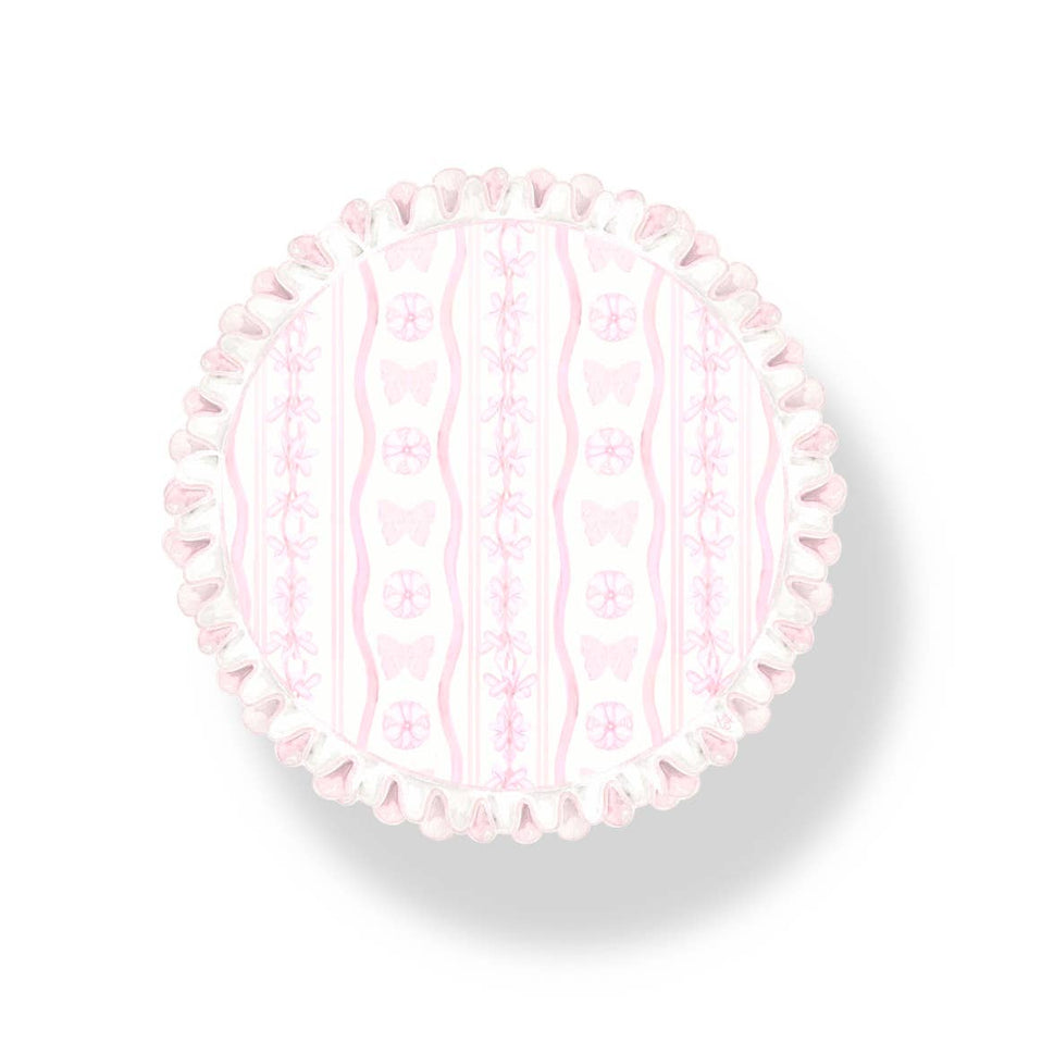 Acrylic Pink & White Coaster