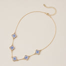 Switch Blue Floral Clover Enamel Necklace – Gold Tone: One / M-5SN11124 3 image