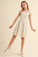 Switch TWEEN GIRLS KIDS RUCHED SHOULDER MINI DRESS 3 image