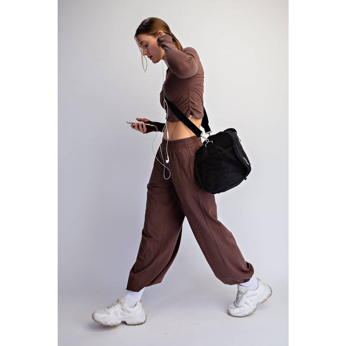 Crossover Long Sleeve Set Mocha