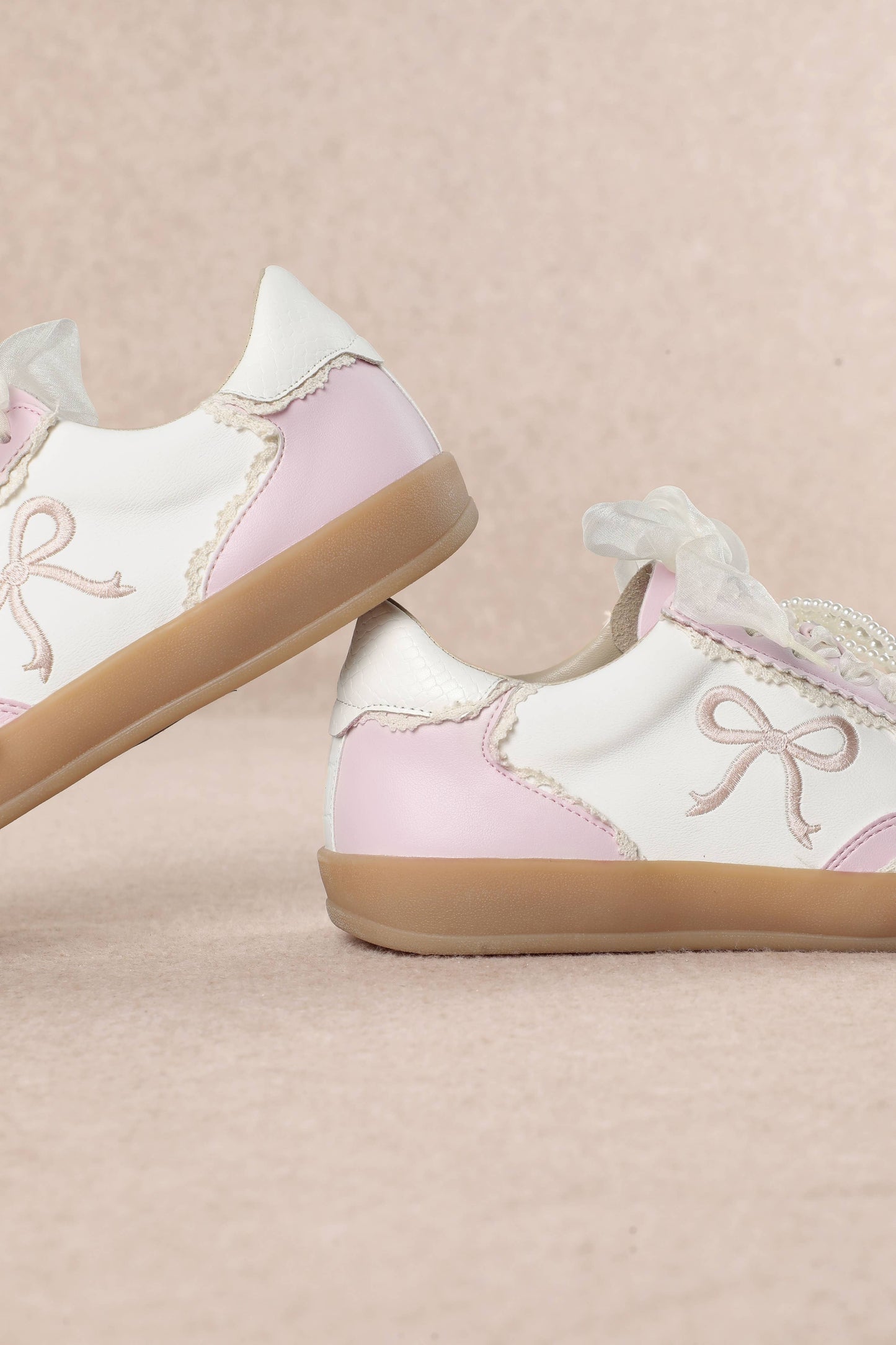 JULIE: White Pink Sneakers