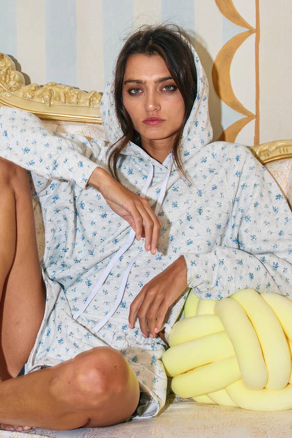 FLORAL PRINT LOUNGE HOODIE (Set)