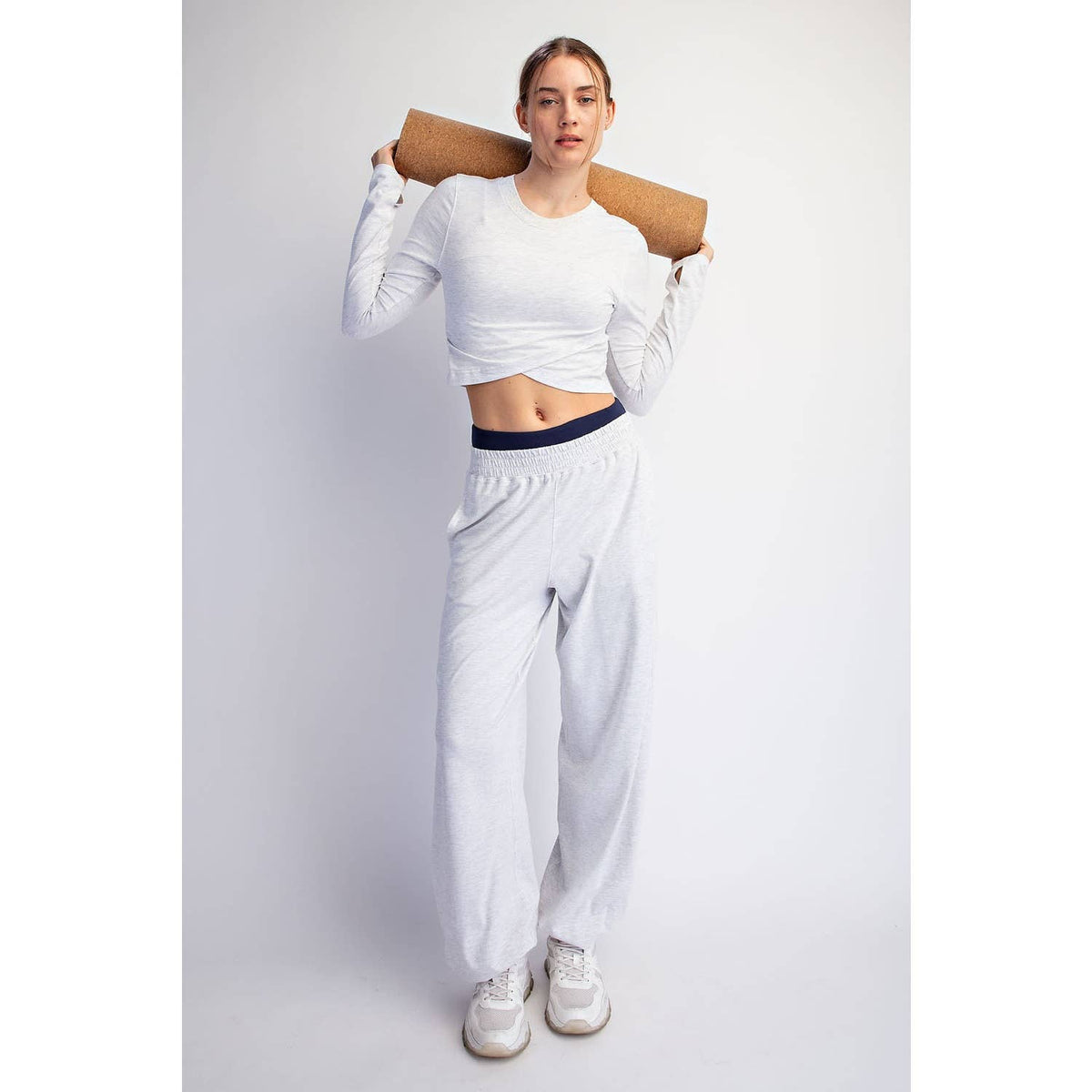 Crossover Long Sleeve Set Mocha