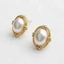 Switch Elegant Geometric Oval Pearl Drop Earrings 3 image
