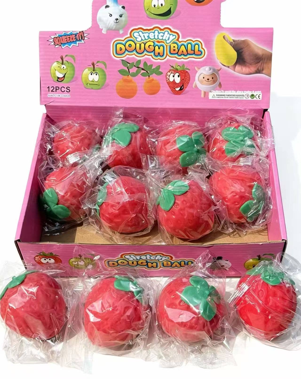 Squishy Strawberry Dough Ball | Palm Sized
