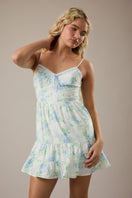 Switch *Blue Floral Smocking Bodice Dress 2 image