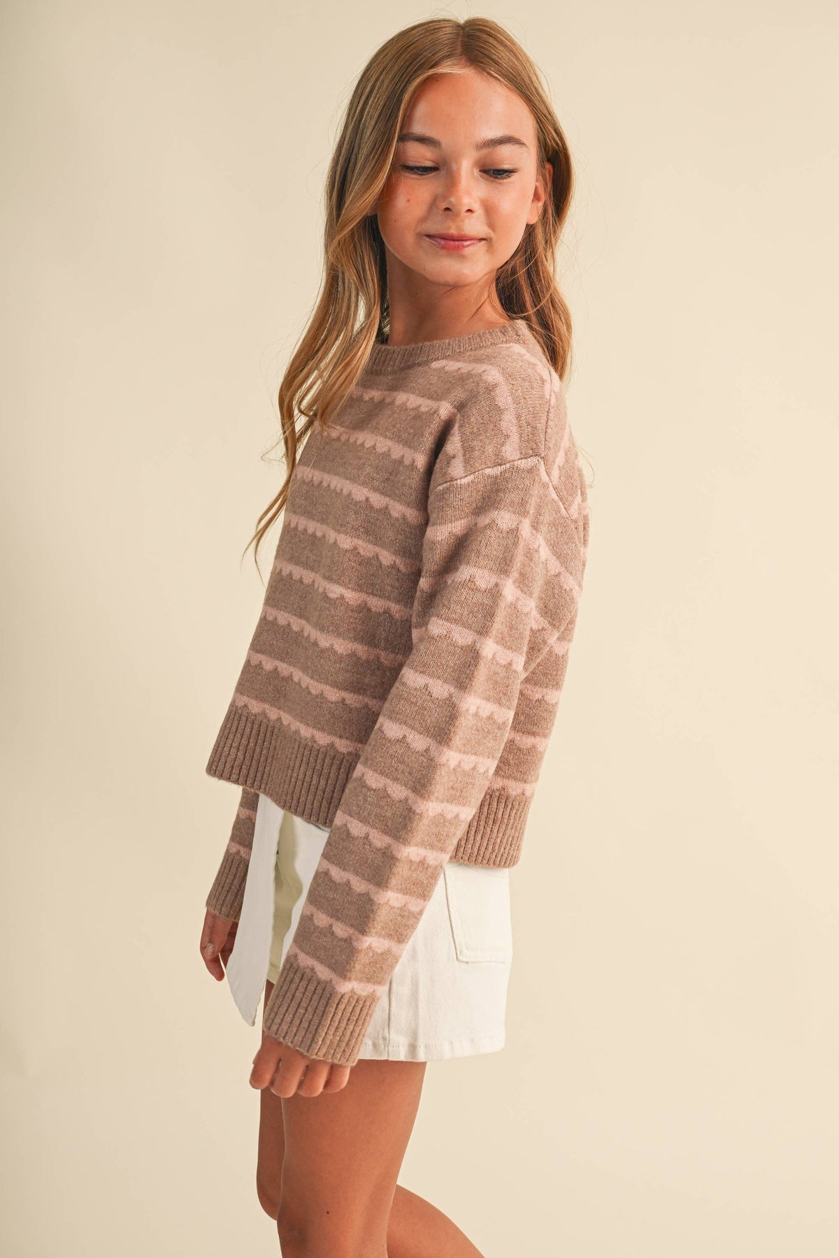 Tween Kids Girls Long Sleeve Sweater