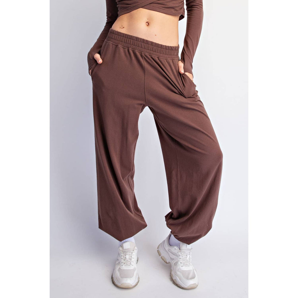 Crossover Long Sleeve Set Mocha