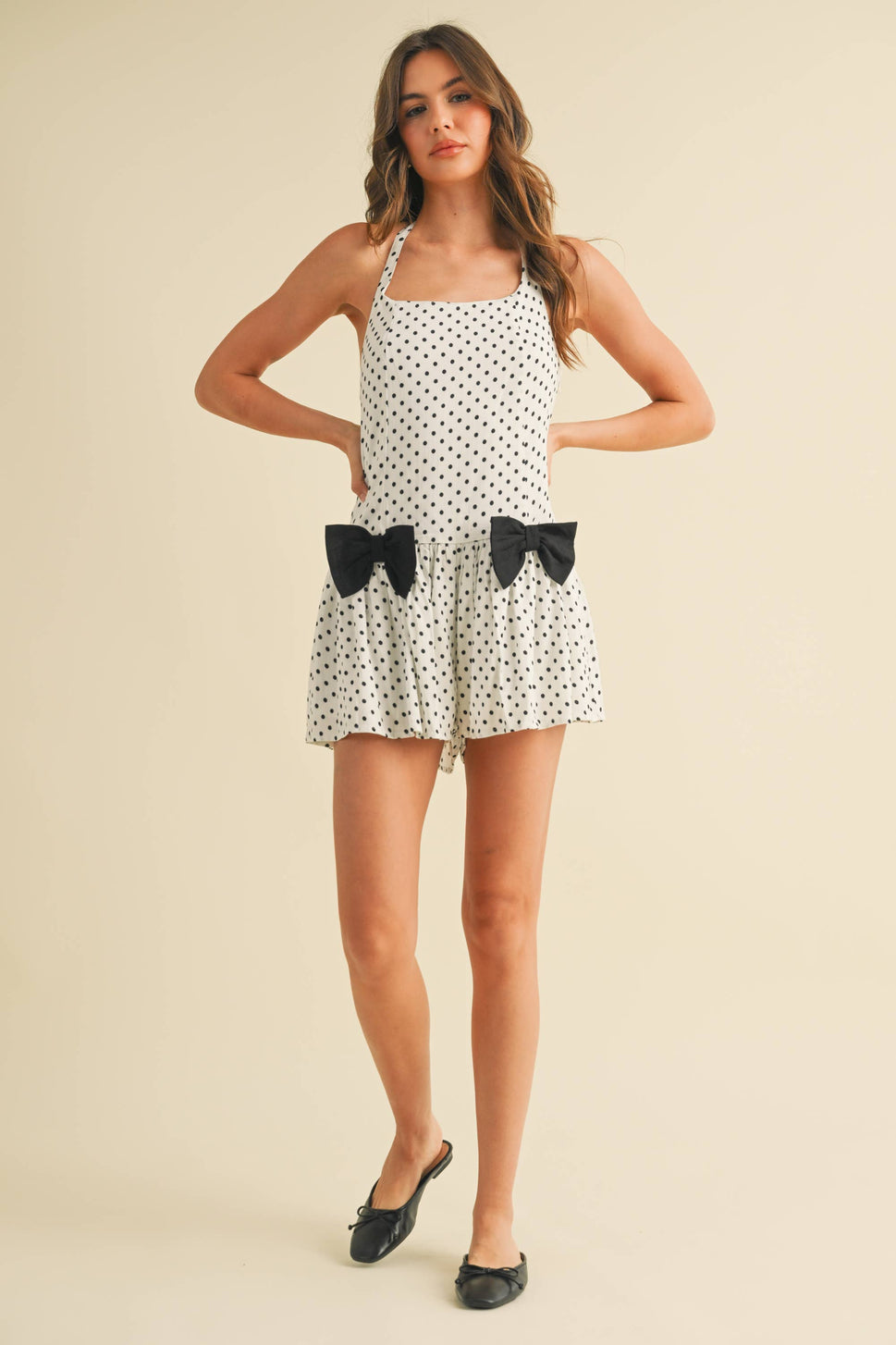 Polka Dot Halter Romper