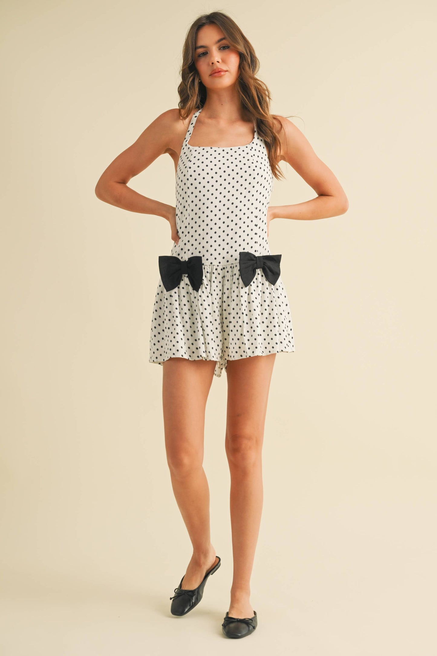 Polka Dot Halter Romper