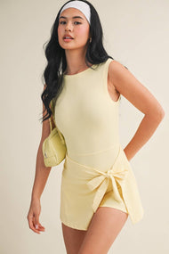 *Sleeveless Wrap Tie Front Dress