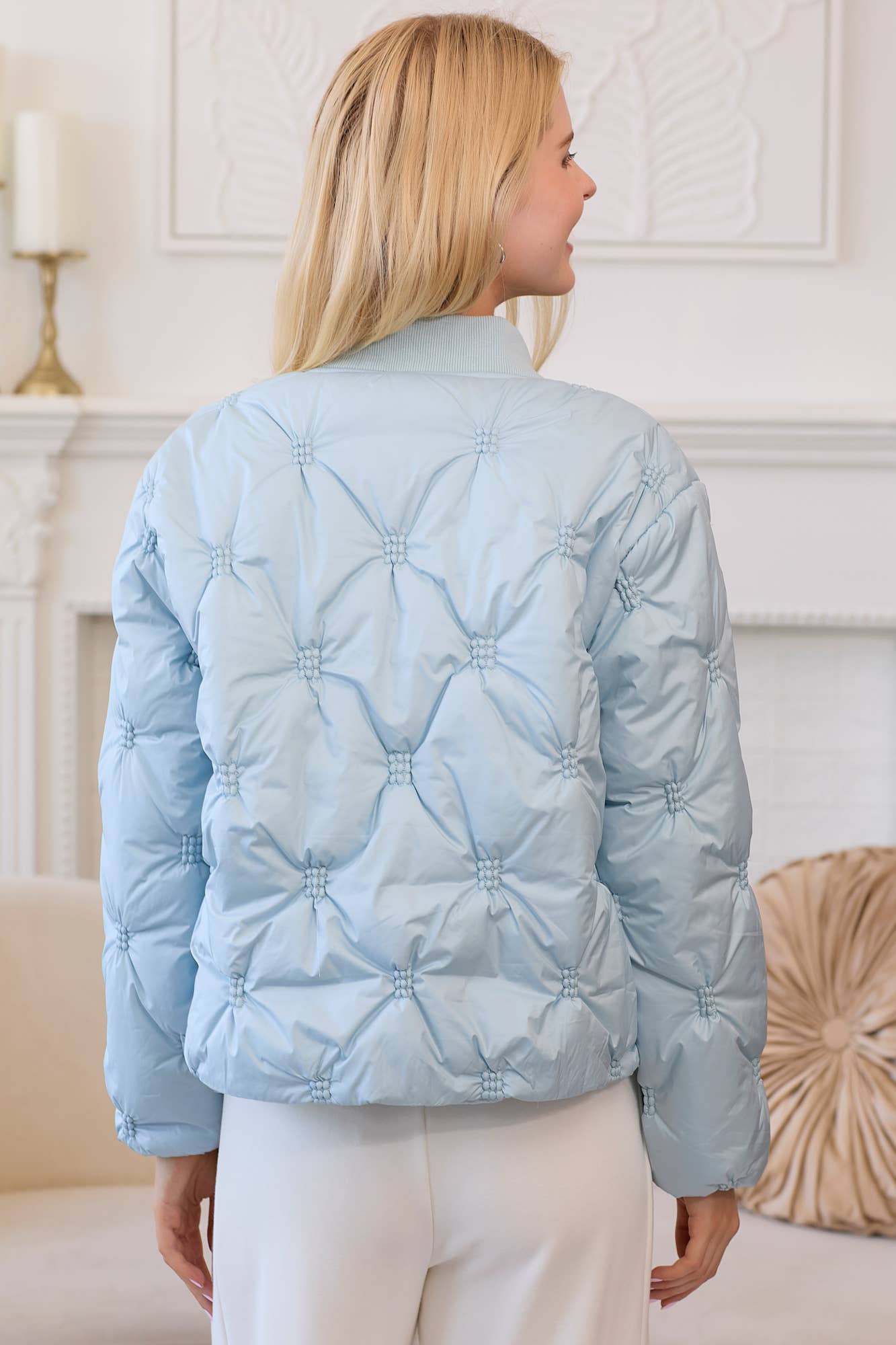 Quilted Cloud Bomber Jacket
