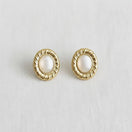 Switch Artistic Vintage Oval Shell Drop Earrings 2 image