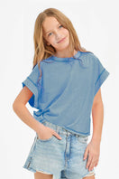 Switch Overlap Open Back Reverse Stitched Top 1 image