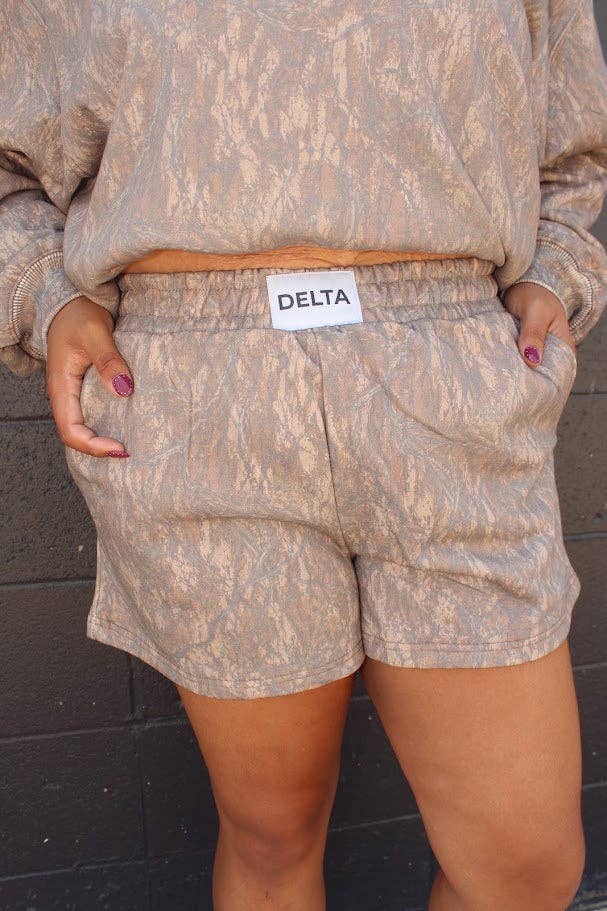 Delta Dark Camo Mockneck Short Set